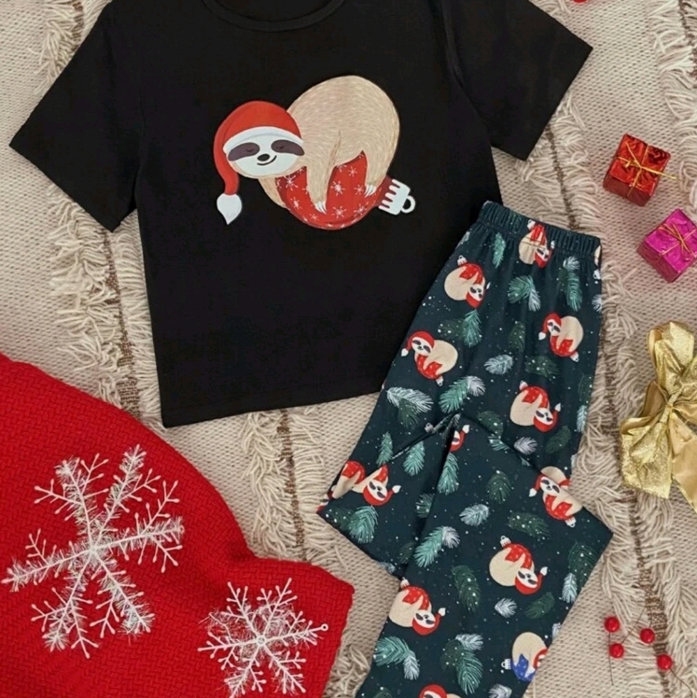 🎄🎁Christmas Sloth Print Pijama 🎄🎁